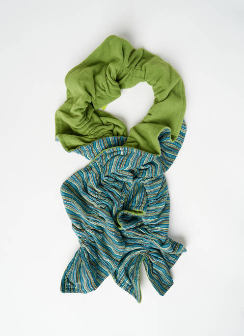 Echarpe vert NID D'ABEILLE pour femme