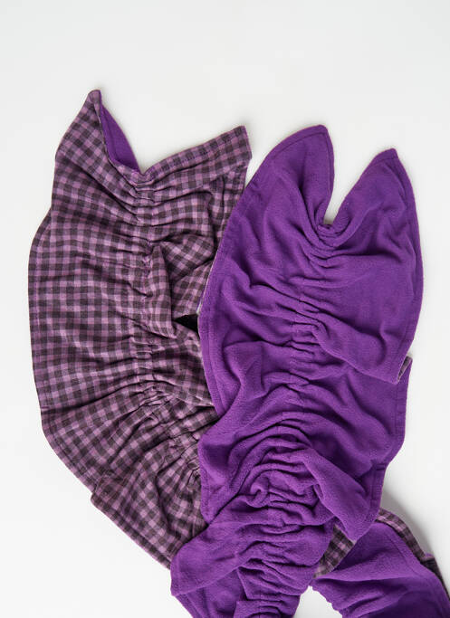 Echarpe violet NID D'ABEILLE pour femme