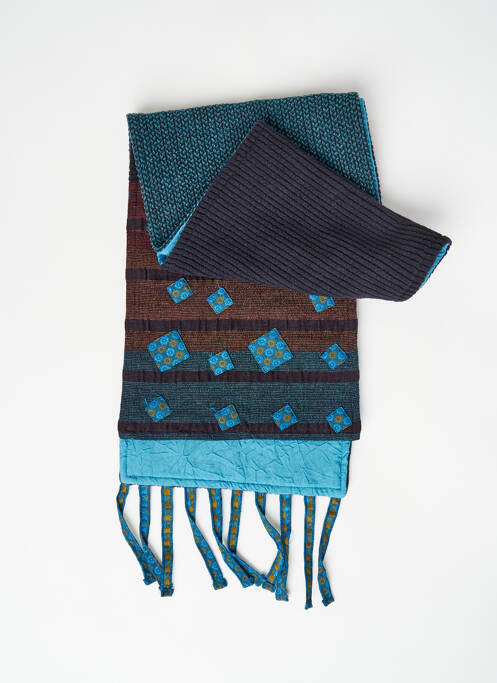 Echarpe bleu NID D'ABEILLE pour femme