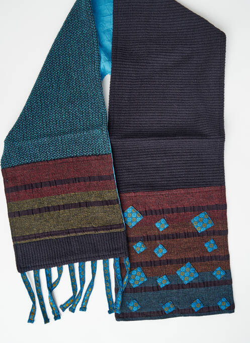 Echarpe bleu NID D'ABEILLE pour femme