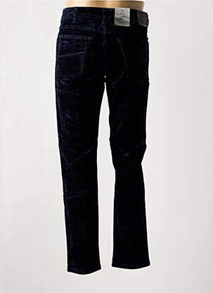 Pantalon slim fermeture zippée sous rabat boutonné taille normale bleu MMX homme