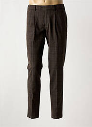 Pantalon chino imprimé imprimé prince de galle taille haute marron MMX homme