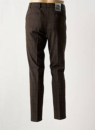 Pantalon chino imprimé imprimé prince de galle taille haute marron MMX homme