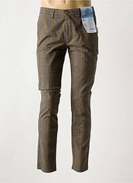 Pantalon chino imprimé imprimé prince de galle taille normale marron M5 BY MEYER homme