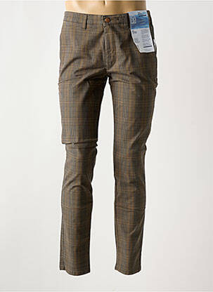 Pantalon chino imprimé imprimé prince de galle taille normale marron M5 BY MEYER homme