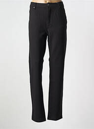Pantalon droit stretch taille normale noir GEVANA femme