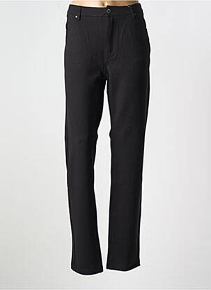 Pantalon droit stretch taille normale noir GEVANA femme