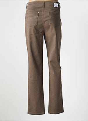 Pantalon droit stretch taille normale marron DIRTY WASH femme