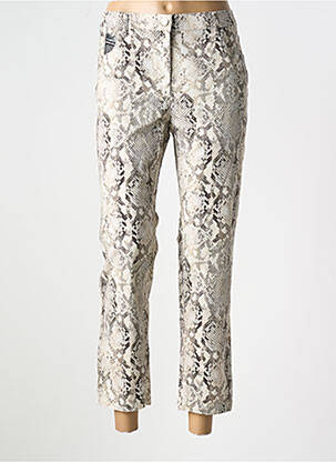 Pantalon 7/8 stretch taille normale beige ZERRES femme