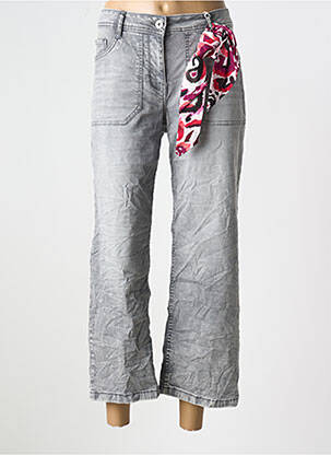 Jeans coupe large stretch taille normale gris CECIL femme