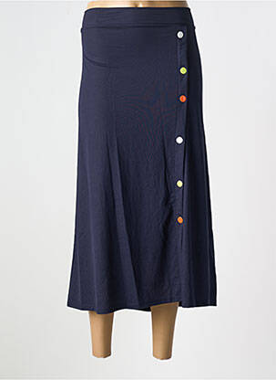 Jupe longue coupe droite bleu SCORZZO femme