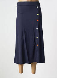 Jupe longue coupe droite bleu SCORZZO femme