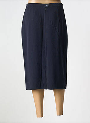 Jupe mi-longue coupe droite bleu FRANK WALDER femme