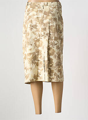 Jupe mi-longue coupe droite beige HUCKE WOMAN femme