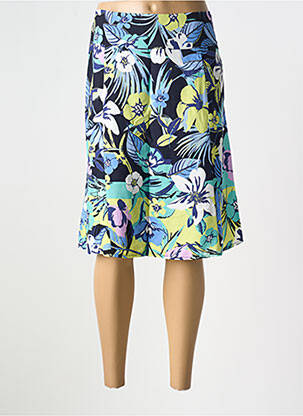 Jupe mi-longue fermeture zip latéral bleu BETTY BARCLAY femme