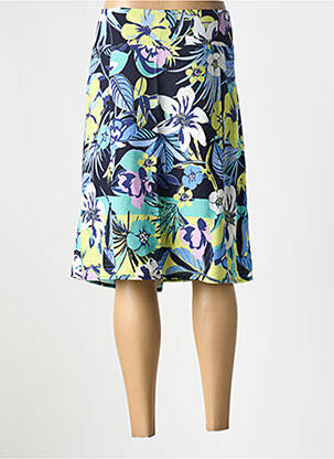 Jupe mi-longue fermeture zip latéral bleu BETTY BARCLAY femme