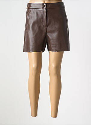 Short fermeture zippée sous rabat boutonné taille normale marron PENNYBLACK femme