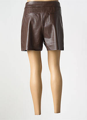 Short tissage simili-cuir taille normale marron PENNYBLACK femme