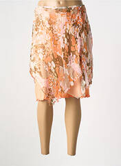 Jupe mi-longue orange O.K.S pour femme seconde vue