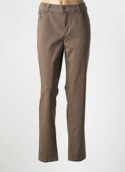 Pantalon droit marron DIRTY WASH pour femme seconde vue