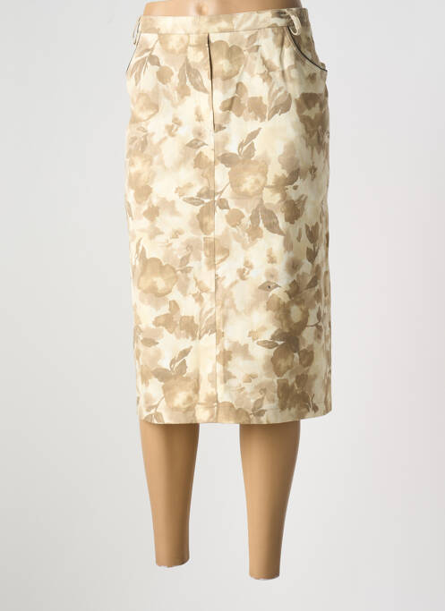 Jupe mi-longue beige HUCKE WOMAN pour femme