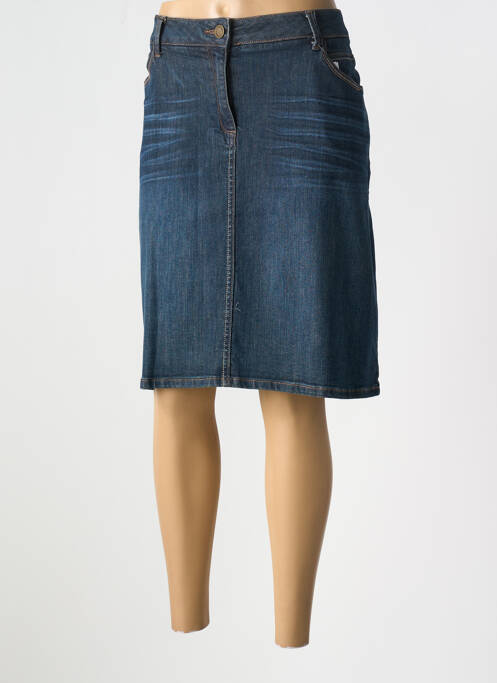 Jupe mi-longue bleu CARMEN pour femme