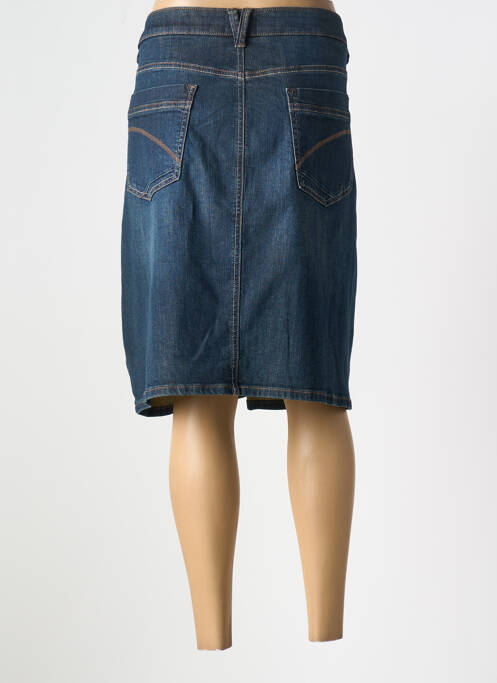 Jupe mi-longue bleu CARMEN pour femme