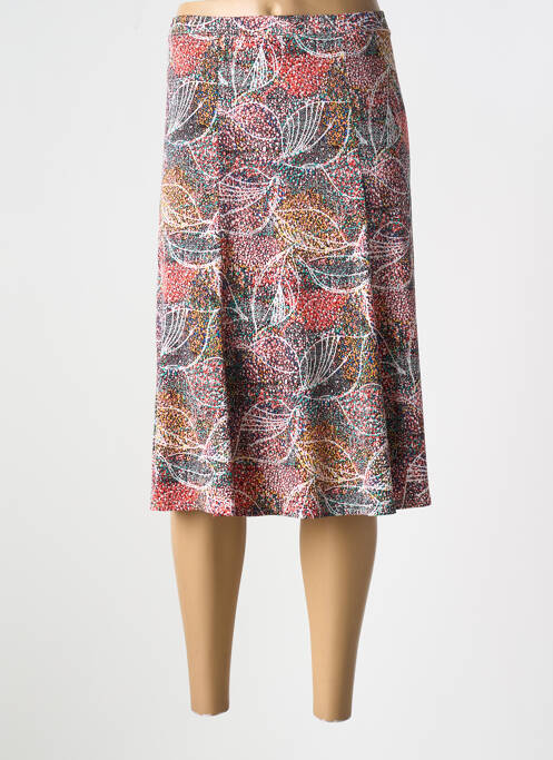 Jupe mi-longue rouge GEVANA pour femme