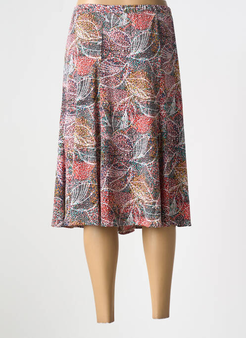 Jupe mi-longue rouge GEVANA pour femme