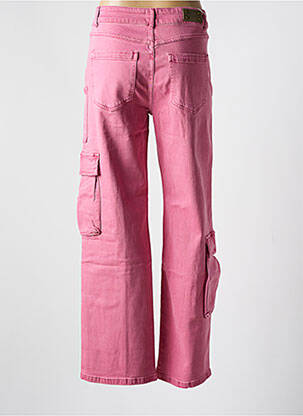 Jeans coupe large stretch taille normale rose NEKANE femme