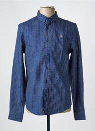 Chemise manches longues imprimé fantaisie bleu FREEMAN T.PORTER homme