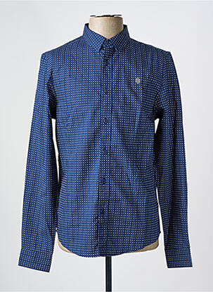 Chemise manches longues imprimé fantaisie bleu FREEMAN T.PORTER homme