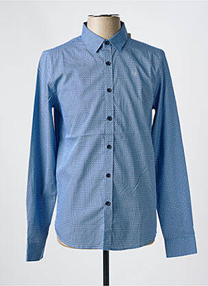 Chemise manches longues imprimé fantaisie bleu FREEMAN T.PORTER homme