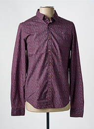 Chemise manches longues coupe droite violet FREEMAN T.PORTER homme