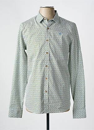 Chemise manches longues coupe droite vert FREEMAN T.PORTER homme