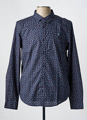 Chemise manches longues coupe droite bleu FREEMAN T.PORTER homme