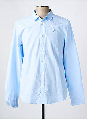 Chemise manches longues coupe droite bleu FREEMAN T.PORTER homme