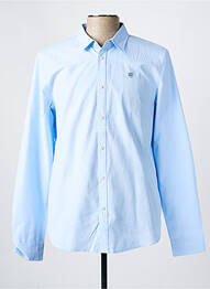 Chemise manches longues coupe droite bleu FREEMAN T.PORTER homme