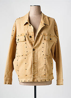 Veste casual col chemisier marron NEKANE femme
