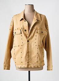 Veste casual col chemisier marron NEKANE femme