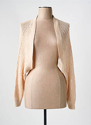 Gilet manches longues coupe cintrée beige NEKANE femme