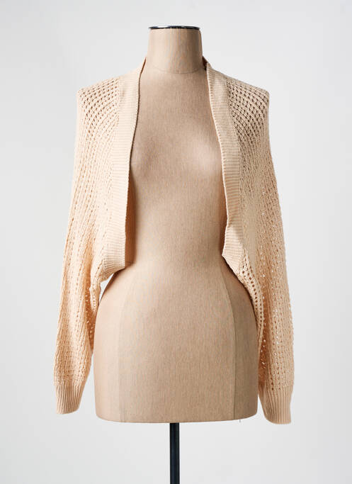 Gilet manches longues beige NEKANE pour femme