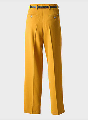 Pantalon chino poches taille haute jaune LIU JO femme
