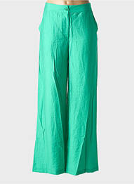 Pantalon large fermeture zippée sous rabat boutonné taille normale vert POM AMSTERDAM femme