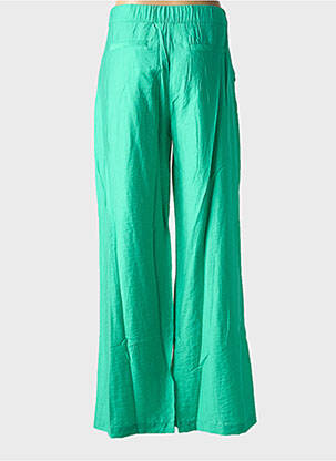 Pantalon large fermeture zippée sous rabat boutonné taille normale vert POM AMSTERDAM femme