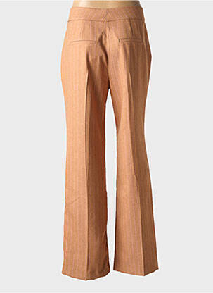 Pantalon droit taille à pinces taille haute orange POM AMSTERDAM femme