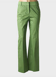 Pantalon droit tissage popeline taille haute vert PENNYBLACK femme