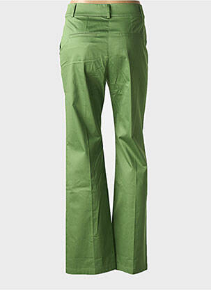 Pantalon droit tissage popeline taille haute vert PENNYBLACK femme
