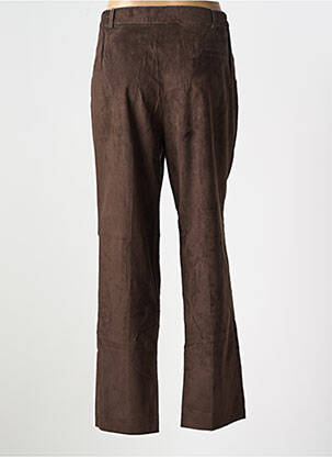 Pantalon droit taille à pinces taille haute marron PAUL MATIS femme