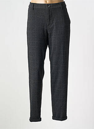 Pantalon chino fermeture zippée sous rabat boutonné taille normale gris ANGELS femme
